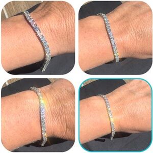 4mm Moissanite tennis line bracelet - 7” - new